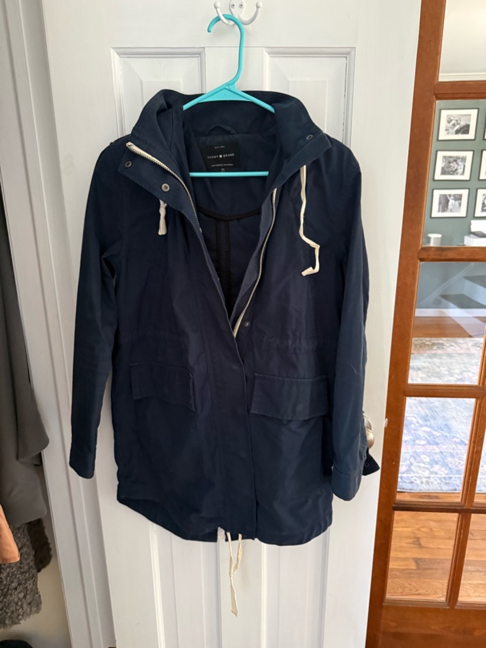 Lucky Brand Navy Utility Jacket with Hood